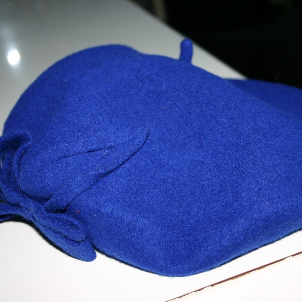 WOMENS' BERET  TONAK CZECH REPUBLIC 100% WOOL BLUE